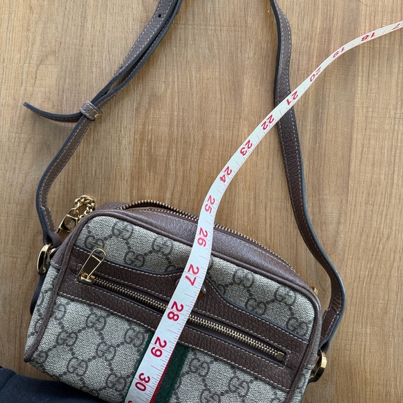 Gucci GG Supreme Monogram Web Mini Ophidia Shoulder Bag Brown - Picture 4 of 4